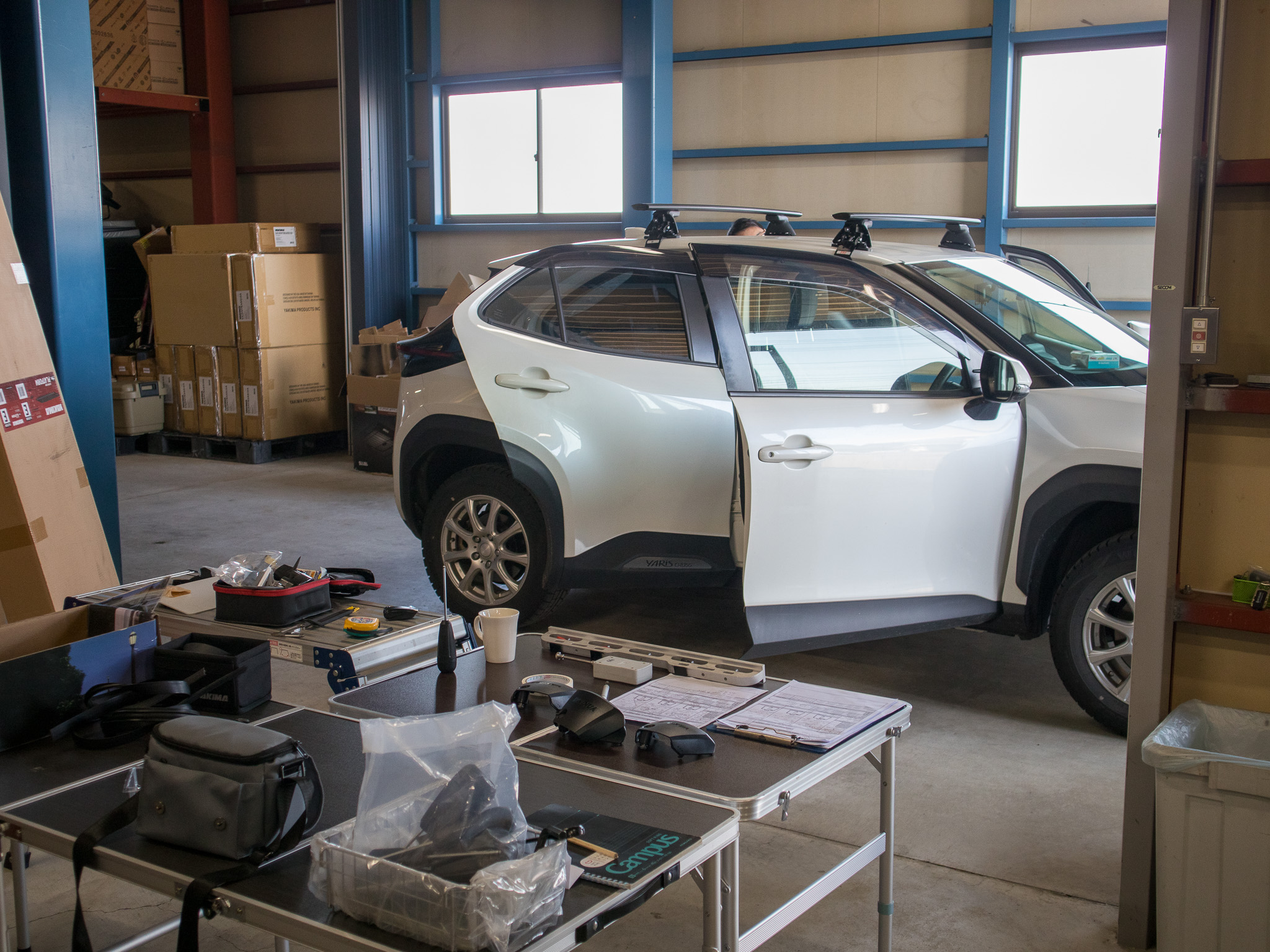 YAKIMA技術者が初来日！日本車向けベースキャリアの適合確認を実施しま